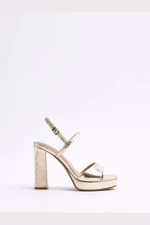 River Island Wide Sling Back Platform Sandalseu43