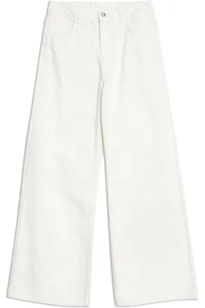 Albaray Cream Full Length Wide Leg 100% Cotton Jeans44