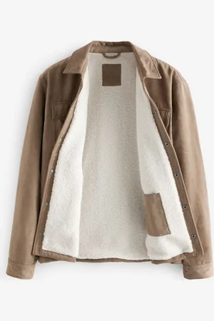Next Faux Suede Borg Lined Shacket4XL