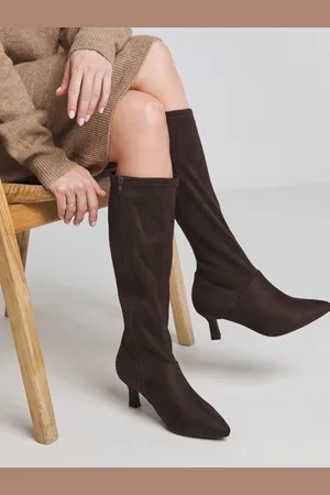 JD Williams Kitten Heel High Leg Boots In Extra Wide FitEU 39 (UK 6)