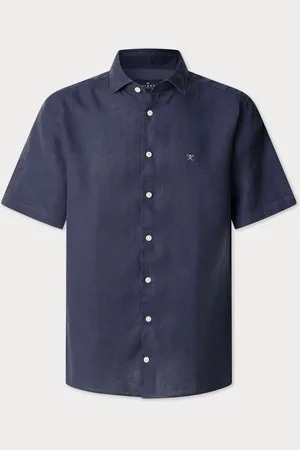 Hackett Garment Dye Linen Short Sleeve ShirtS
