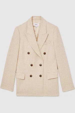Reiss Bella Double Breasted Check Blazer With WoolEU 34 (UK 6)