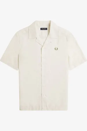 Fred Perry Linen Blend Revere Collar ShirtS