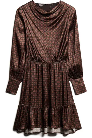 Superdry Mini Cowl Neck Jacquard Dress36
