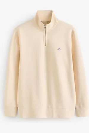 GANT Textured 100% Cotton Half Zip JumperXL