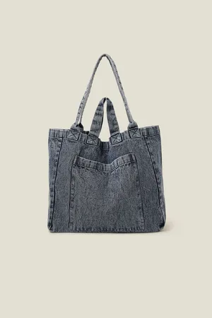 Accessorize Washed Denim Tote BagJeden