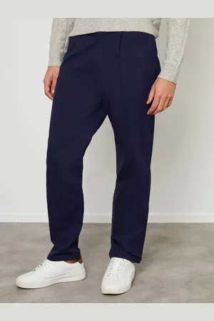 Threadbare Cotton Straight Leg Pleated Chino Trousers With Stretch32