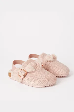 Lipsy London Slip On Footbed Buckle Faux Fur Lined Nightwear Slippers ClogsEU 30.5 (UK 12)