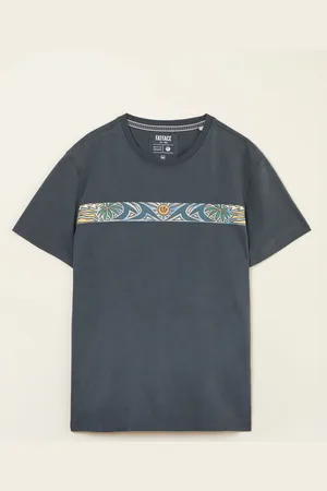 Fat Face FatFace Surf Patch Chest Stripe Tshirt3XL dla wysokich