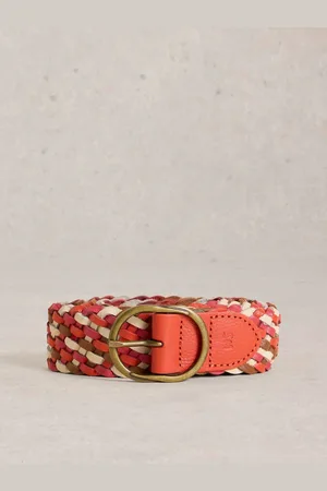 White Stuff Leather Weave BeltM-L