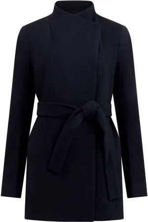 French Connection Platform Felt Crossover Coat38