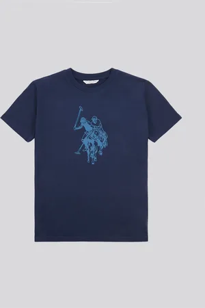 U.S. Polo Assn. U. S. Polo Assn. Womens Double Horsemen Print Crew Neck 100% Cotton T-ShirtX-Large