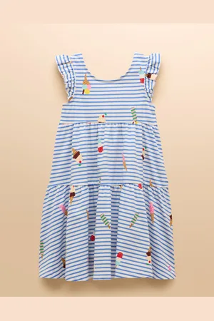 Joules Butterly Print Frill Sleeve Dress134140 cm