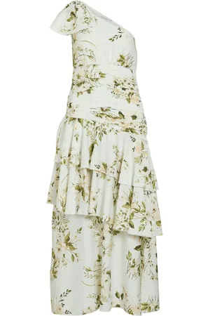 VILA One Shoulder Floral Ruffle Maxi DressEU 40 (UK 12)