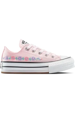 Converse Chuck Taylor Floral Print Embroidered EVA Lift Ox Trainersuk2eu345