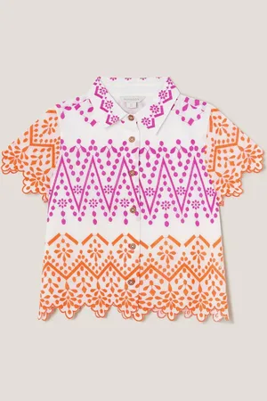 Monsoon Embroidered Short Sleeve 100% Cotton Shirt4 lat (104 cm)