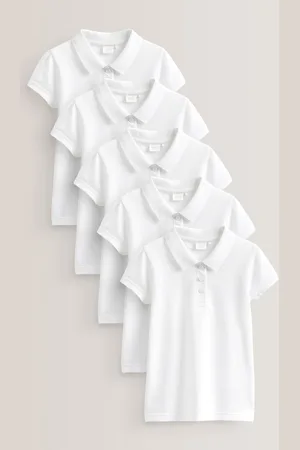 Next 100% Cotton Short Sleeve Polo Shirts 5 Pack (3-16yrs)11 lat (146 cm)
