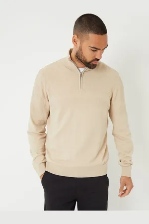 Threadbare Sweter dzianinowy z ozdobnym przeszyciem i krótkim zamkiemS
