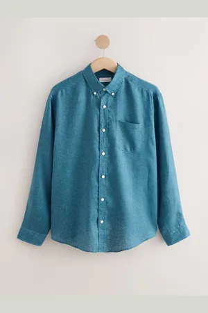 Next Signature Printed Long Sleeve 100% Linen ShirtX-Large