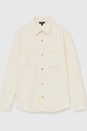 Reiss Fitzroy Brushed Corduroy Press-Stud OvershirtXXL
