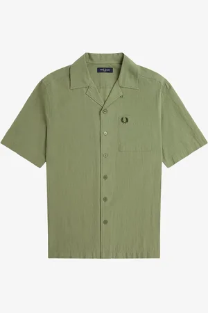 Fred Perry Crepe Textured Short Sleeve Resort Polo ShirtL