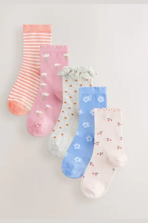Next Cotton Rich Ruffle Ankle Socks 5 PackUK 12.5