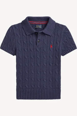 Ralph Lauren Boys Cable Knit Polo Collar Jumper7 lat