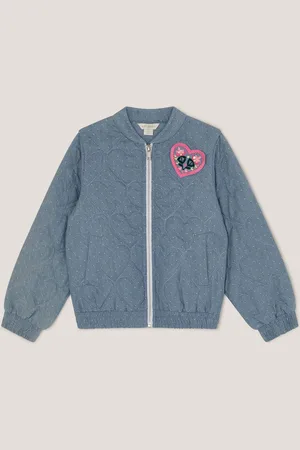 Monsoon Heart Quilted Chambray Bomber Jacket98104 cm