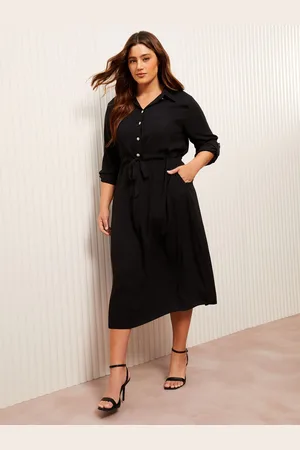 Friends Like These Long Sleeve Midi Shirt Dress54