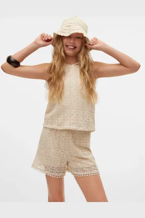 VERO MODA High Waist Lace Jersey Shorts116122 cm