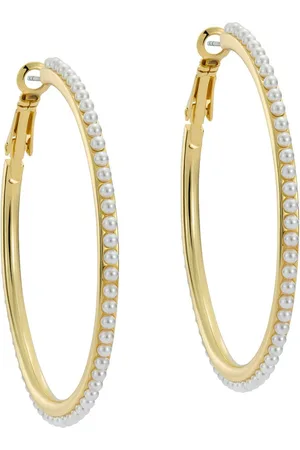 Ted Baker Tone Large Perla Pearl Hoop EarringsJeden