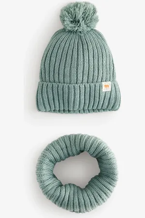 Next Knitted Pom Hat and Snood Set (1-10yrs)3