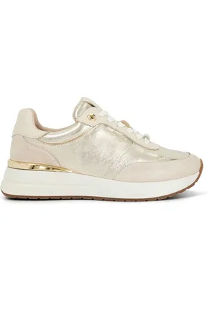 Dune Emotion Gold Clip Lace Up Runner Trainerseu37