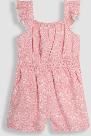 JoJo Maman Bébé Ruffle Shoulder Woven Playsuit8086 cm
