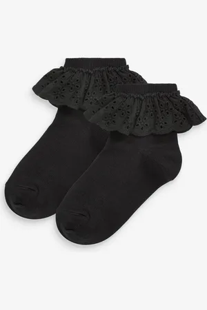 Next Cotton Rich Ruffle Ankle Socks 2 PackUK 12.5
