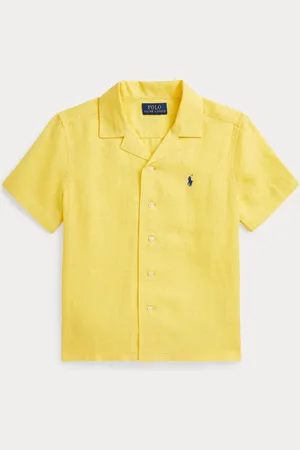 Ralph Lauren Lniana koszula dla chłopców z kołnierzem typu camp5 lat