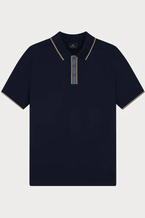 Paul Smith Regular Fit Blue Logo Polo ShirtM