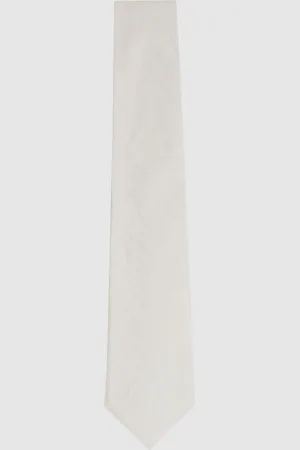Reiss Elio Linen Textured Tieonesize
