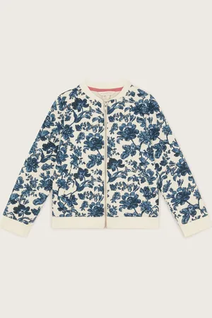 Monsoon Floral Print Quilted 100% Cotton Bomber Jacket9