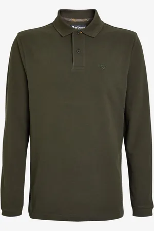Barbour 100% Cotton Essential Long Sleeve Sports Polo ShirtXXL