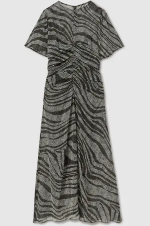 Reiss Tabitha Animal Printed Midi Dress40