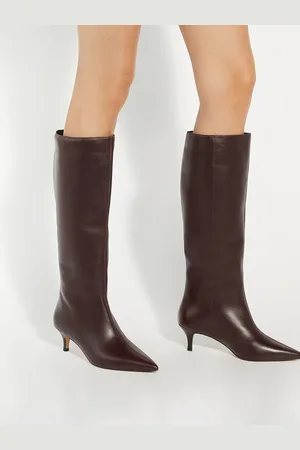Dune Smooth Kitten Heel Point Knee-High BootsEU 36 (UK 3)
