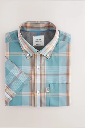 Next Regular Fit Short Sleeve Easy Iron Button Down Oxford ShirtX-Large