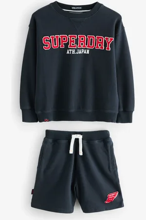 Superdry Printed Workwear Hoodie And Short Set110116 cm