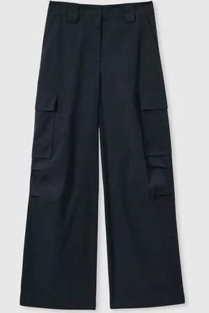 Reiss Ava Cotton-Tencel Wide-Leg Combat Trousers36 L