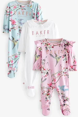 Ted Baker 100% Cotton Sleepsuits 3 Pack3