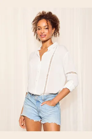 Friends Like These Long Sleeve Crinkle Trim Detail Button Through Shirt40
