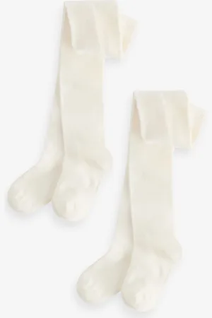 Monsoon Baby Frosted 100% Cotton Tights 2 PackDo 6 miesięcy (50
