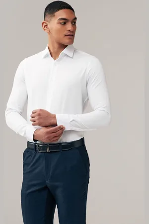 Next Trimmed Easy Care Single Cuff Shirt39 cm L (UK 15.5 L)
