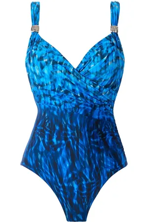 Miraclesuit Blue Tummy Control Paka Mayan Siren Swimsuit44